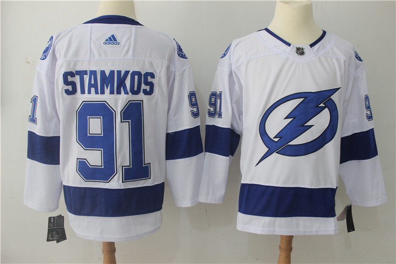 Men Tampa Bay Lightning 91 Kucherov white Adidas Hockey Stitched NHL Jerseys